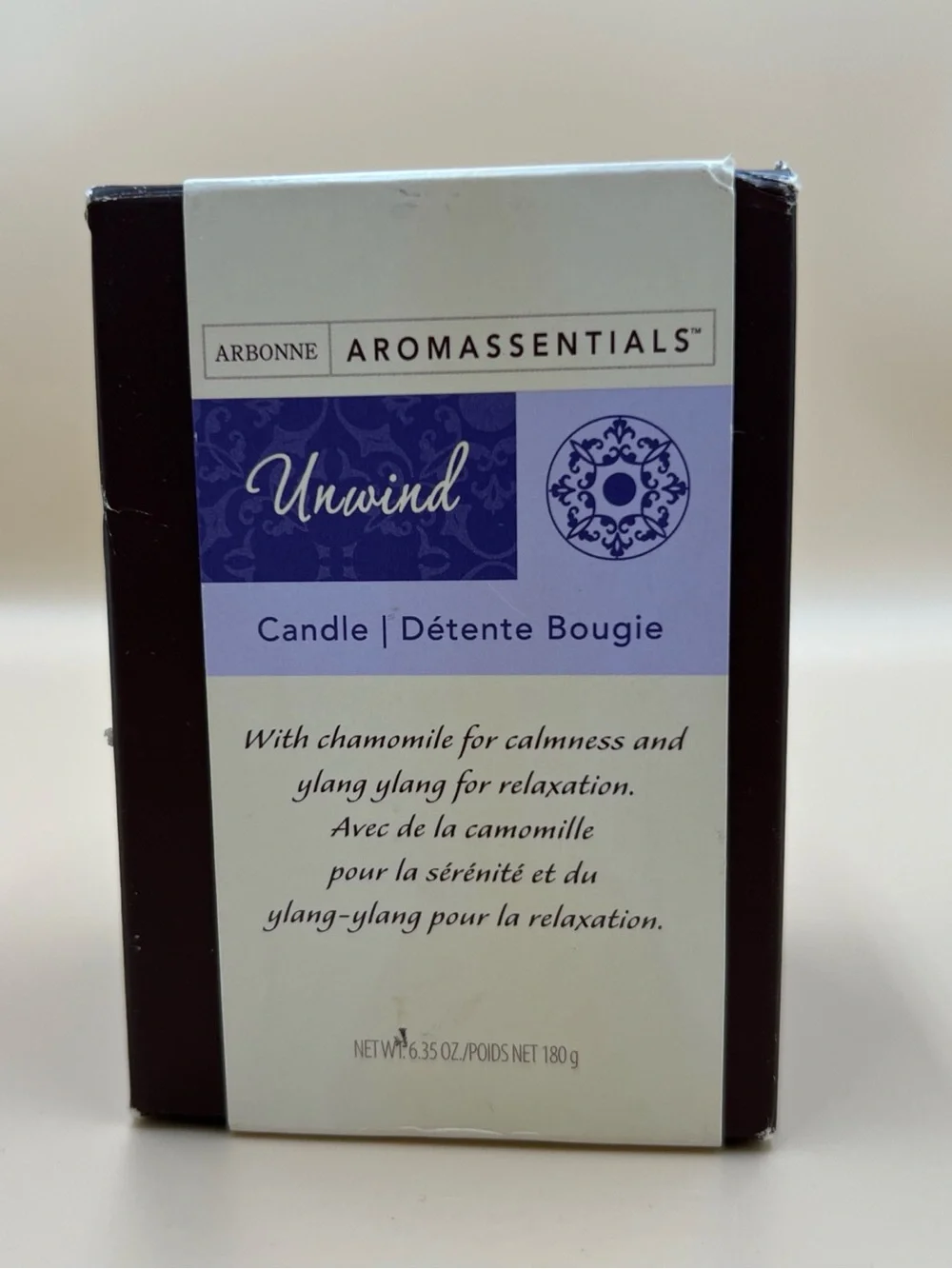 NWT Arbonne aromatherapy candle Unwind